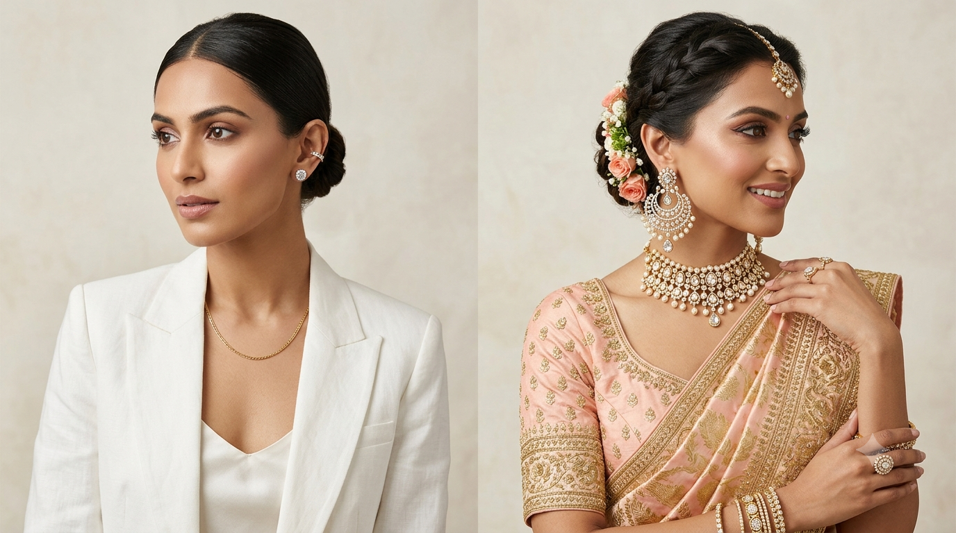 Western vs Indian Lab Grown Diamond Earring Styling: How to Choose the Right Look